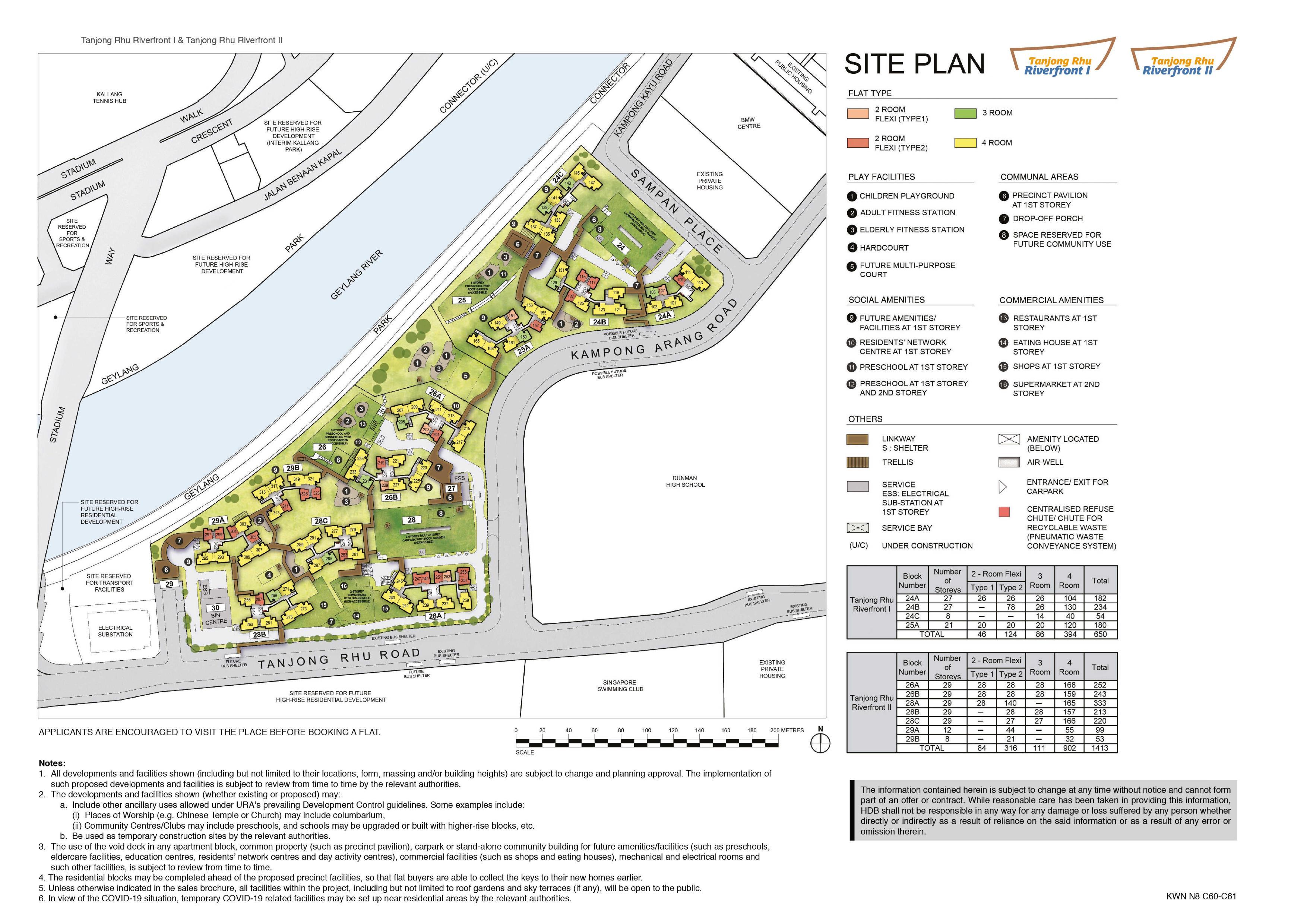 Tanjong Rhu Riverfront I & II site-plan